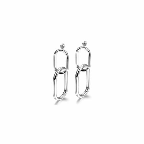 14K Double Dangle Chain Link Earrings