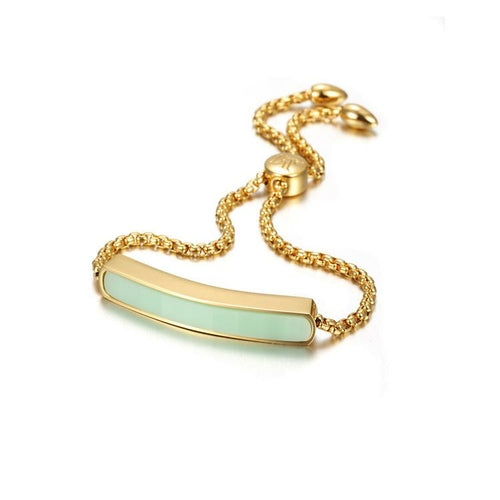 14k Friendship Bar Chain Bracelet