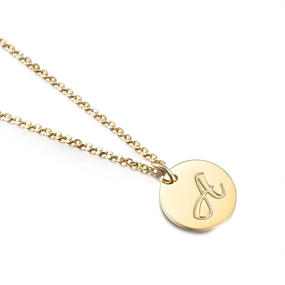 14k Gold Initial Charm Pendant Necklace