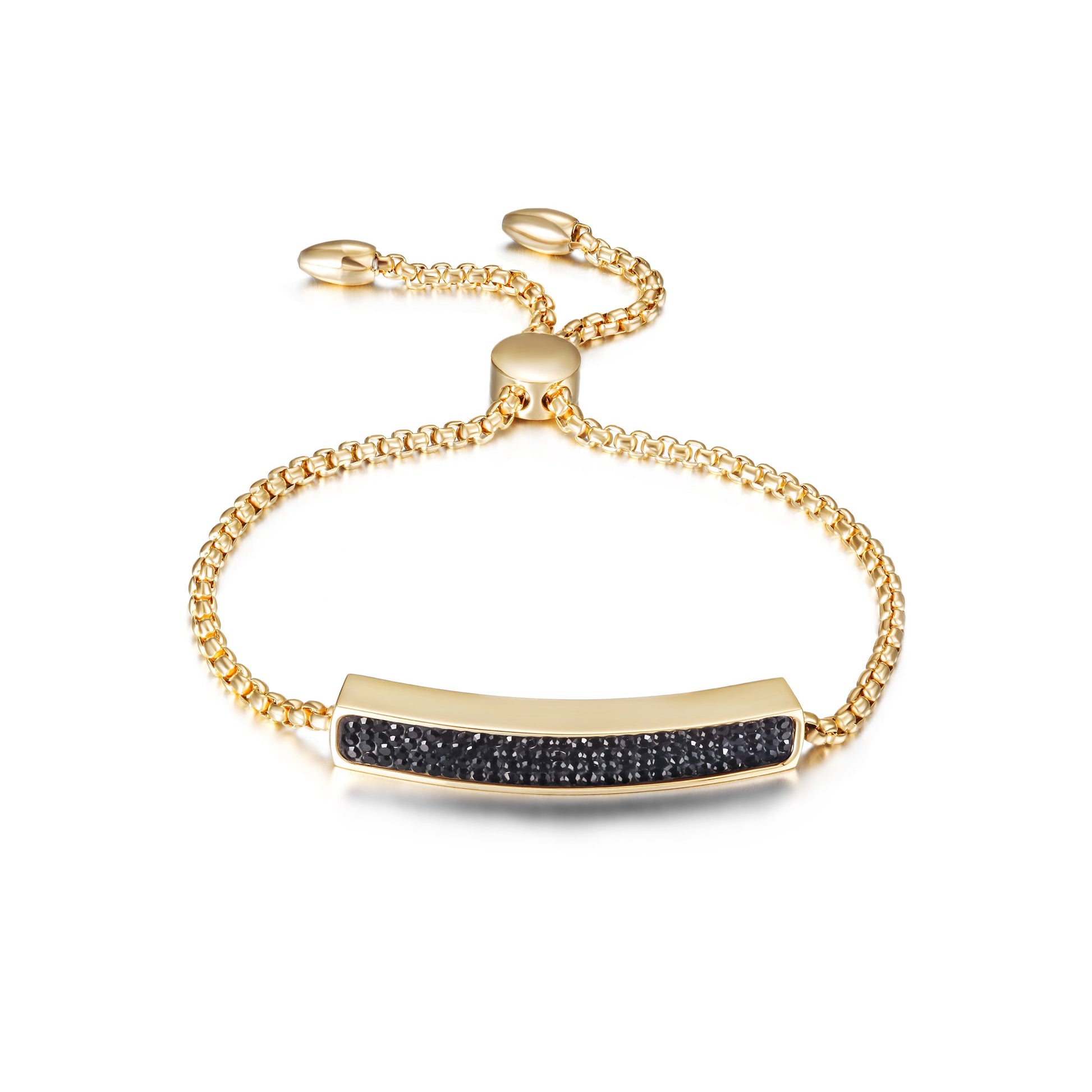 14k Gold Sparkle Friendship Bar Bracelet