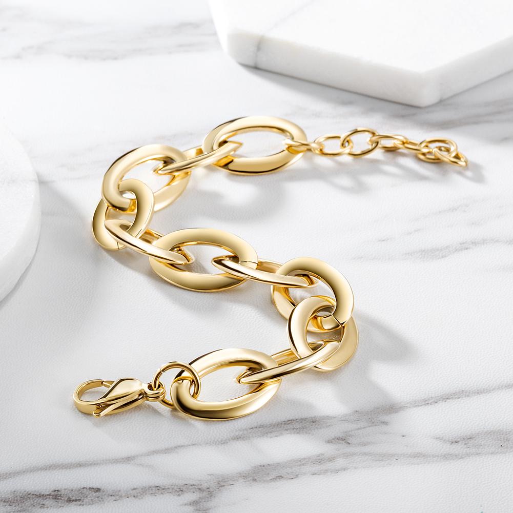 14k Gold Stacking Chain Link Bracelet