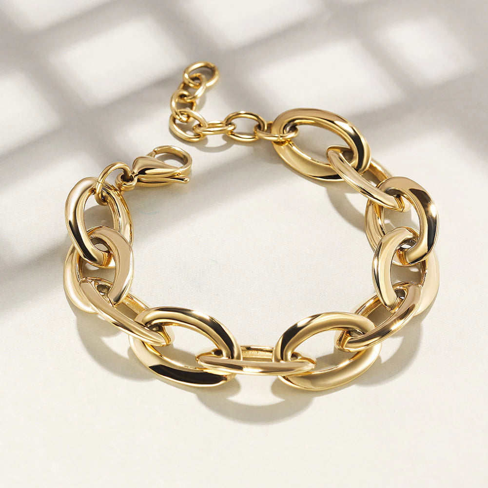 14k Gold Stacking Chain Link Bracelet