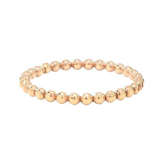 18k Gold Beaded Stackable Ring