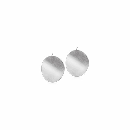 14k Modern Hammered Disc Drop Earrings