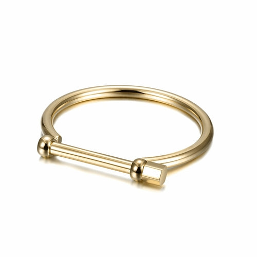 Shackle Screw Bar Bangle Bracelet